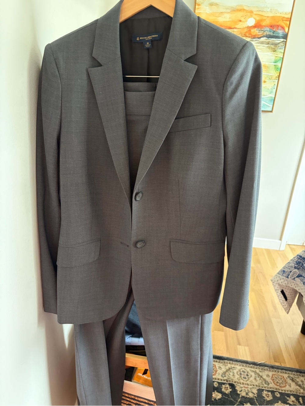 Women’s Brook Brothers Gray Two-Button Suit Jacket